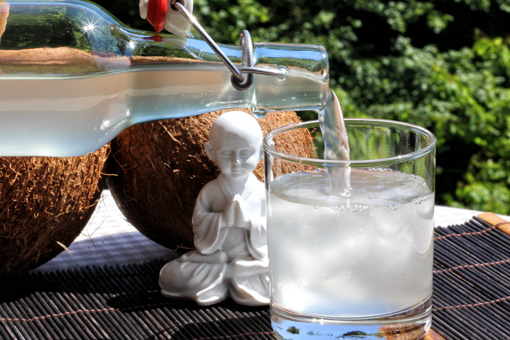 Coconutwater Kefir – the selfmade wellness drink without additional sugar but with all those valuable ingredients of coconut water but also probiotic lactic acid bacteria and yeasts of kefir! A sweet-and sour tasty recipe kefir variation. Perfect for your own kefir start.