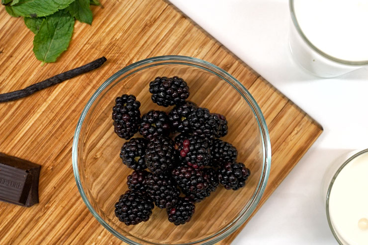 Kefir Stracciatella Cream – Vanilla meets Organic Kefir, Blackberries and Chocolate - The Blackberries