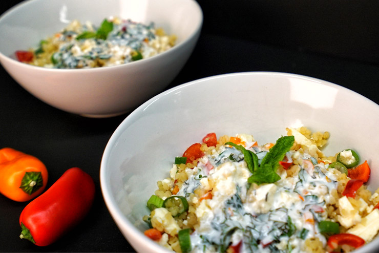 Kefir Bulgur Salad - Orient meets Kefir and Mint - A beauty rises