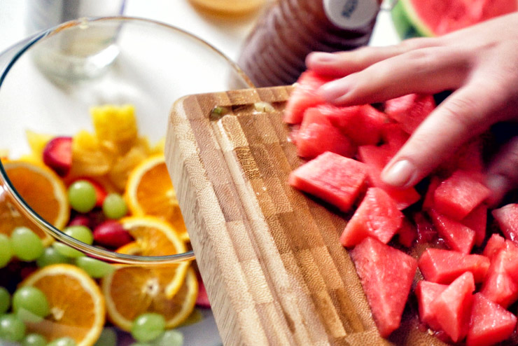 Sparkling kombucha punch with melon, berries and pineapple - a burner for every party - the melon