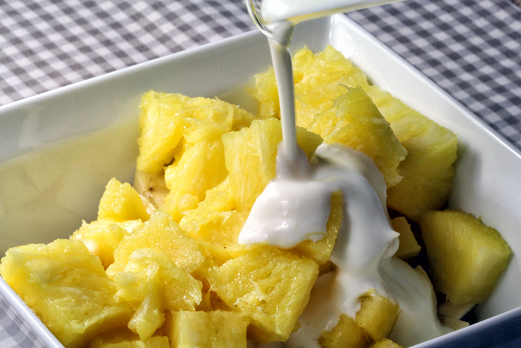 Kefir banana pineapple dessert - a selfmade dream with milk kefir - the kefir