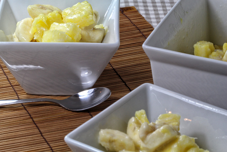 Kefir banana pineapple dessert - a selfmade dream with milk kefir