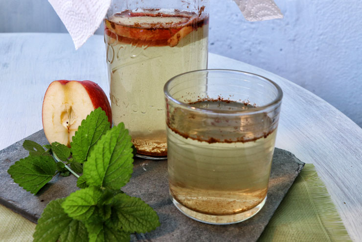 Apple cinnamon kombucha - a tasty kombucha autumn Drink recipe - kombucha drink