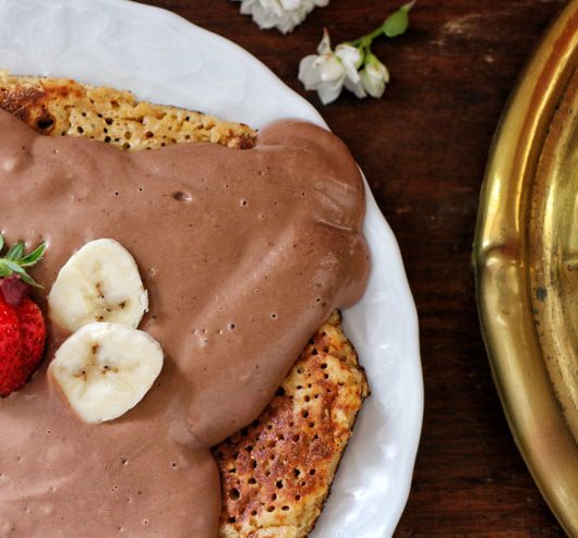 Kefir Schoko Pfannkuchen - ein süß sommerlicher Kefirtraum - kefir schoko Pfannkuchen